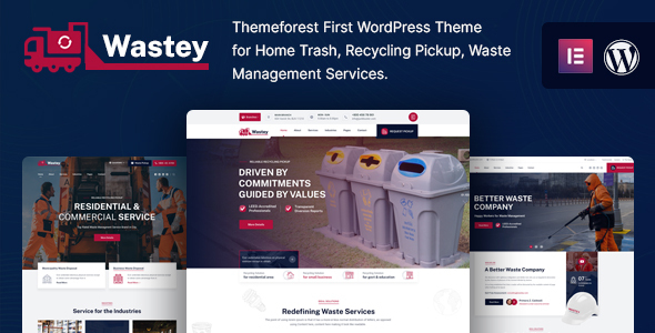 Wastey - Waste Pickup and Disposal Services WordPress Theme