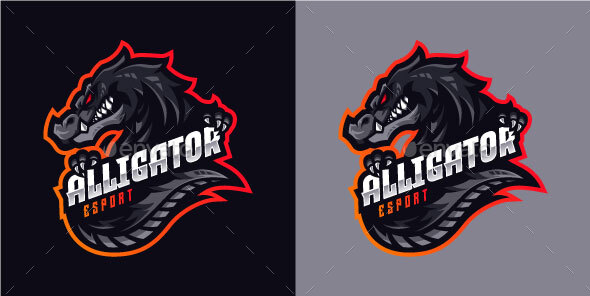 Crocodile Esport Logo, Logo Templates 