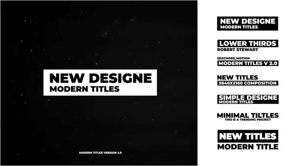 Modern Titles | After Effects Titles template preview