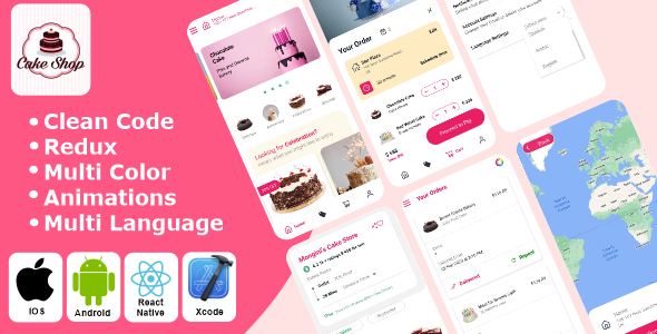 Cake - Online Cake Shop | Cake Ordering React Native iOS/Android App Template