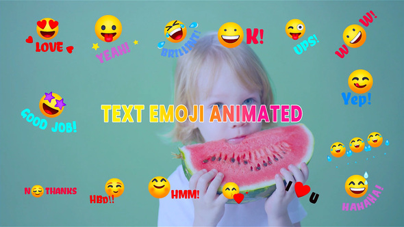 Text Emoji Animated Illustration Element Pack
