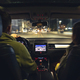 Man and woman in a car at night, view from the car. - PhotoDune Item for Sale