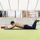 Black Athlete Stretching in Sports Track - PhotoDune Item for Sale
