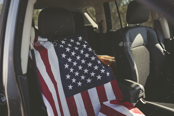 American flag car seat cover