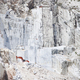 Carrara white marble quarry and an excavator. Tuscany. Italy - PhotoDune Item for Sale