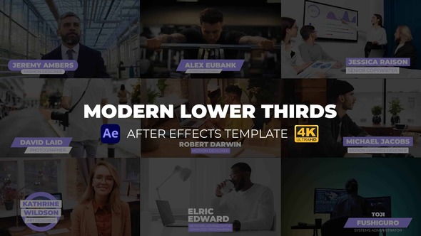 Modern Lower Thirds | After Effects Elements template preview