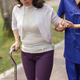 Healthcare nurse, physical therapy with elderly woman at outdoor. Nurse holding hand and help - PhotoDune Item for Sale