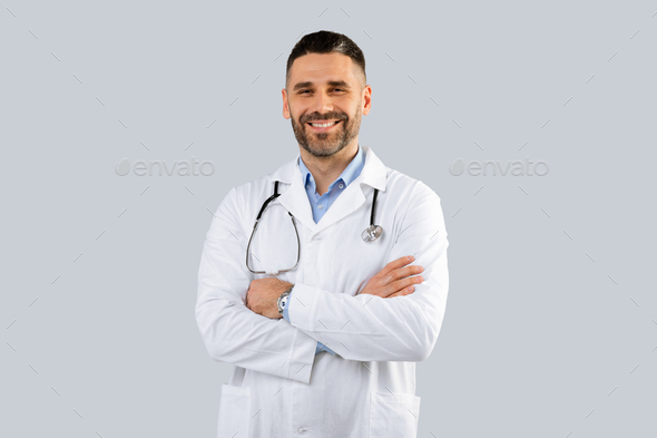 Young White Man Full Length Stethoscope Set Characters Doctor Wearing Stock  Vector by ©chekat 645779180