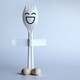 White fork with smiley face on white background - PhotoDune Item for Sale