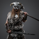 Long haired viking from past with sword and axe - PhotoDune Item for Sale