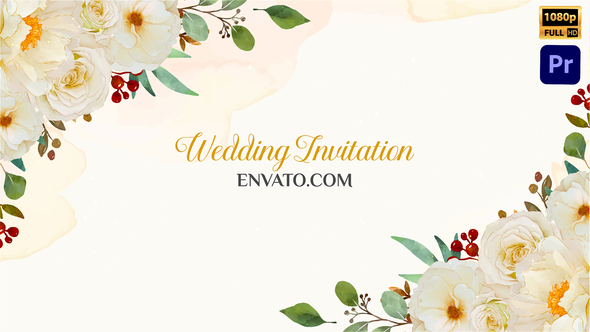 Floral Wedding Invitation Style 03_MOGRT