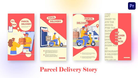 Parcel Delivery Instagram Story Premiere Pro Template