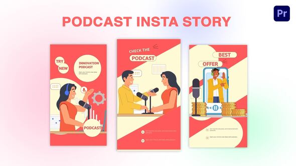 Podcast Instagram Story Premiere Pro Template