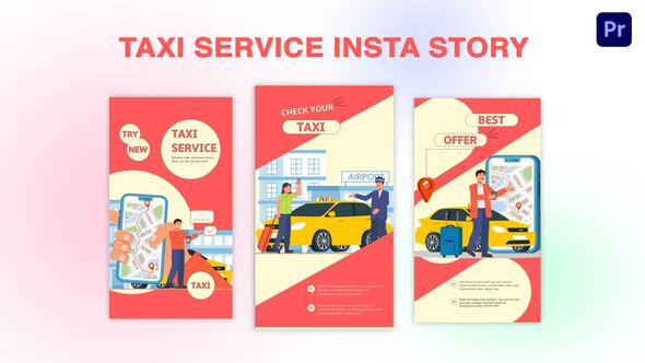 Taxi Service Instagram Story Premiere Pro Template