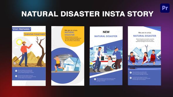 Natural Disaster Instagram Story Premiere Pro Template