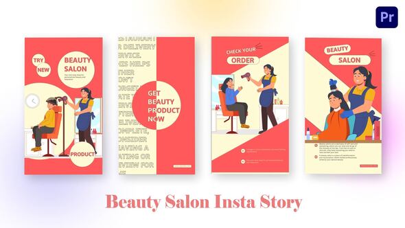 Beauty Salon Instagram Story Premiere Pro Template
