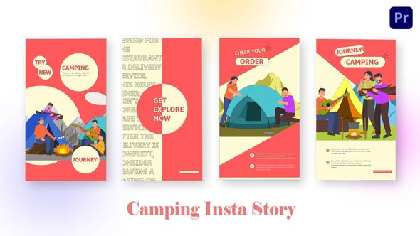Camping Instagram Story Premiere Pro Template