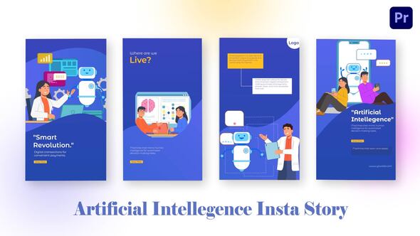 Artificial Intelligence Instagram Story Premiere Pro Template