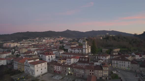 Ponte da Barca City at Evening, Portugal alt