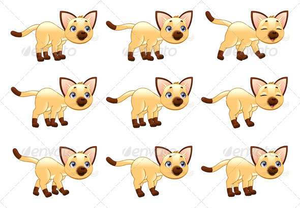 Cat Walking Animation - Animals Characters
