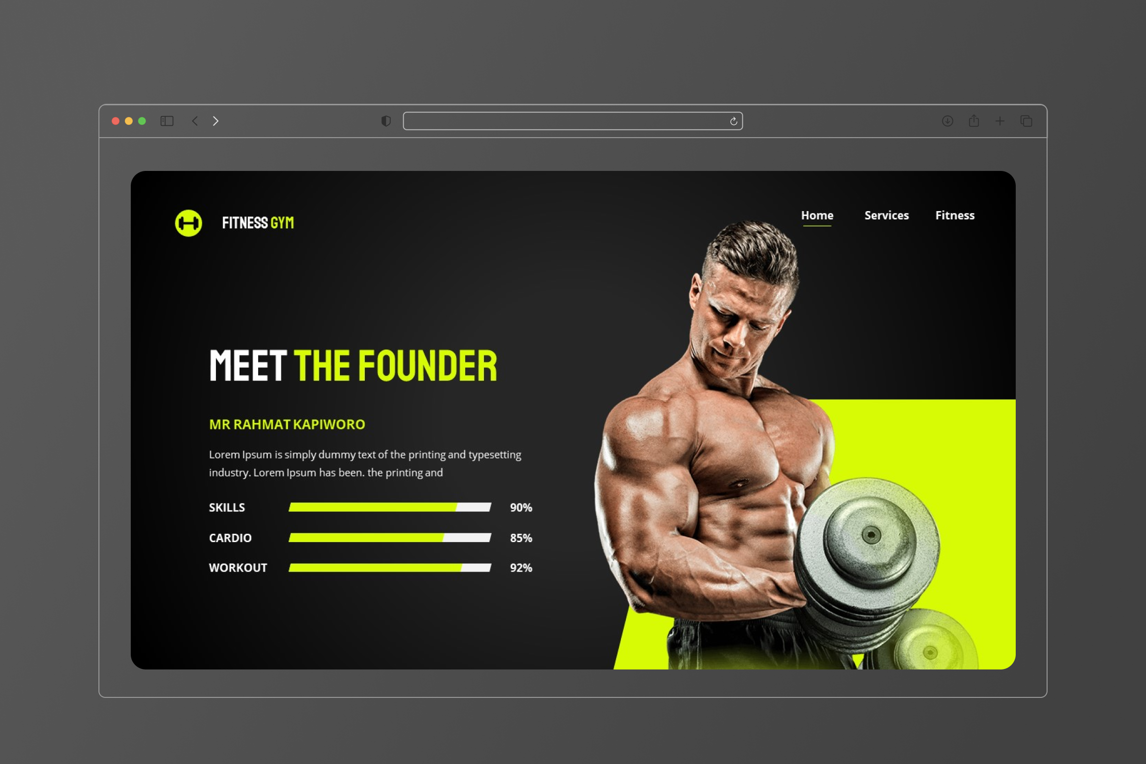 Fitnesso - Fitness Sport _ Gym Google Slides, Presentation Templates