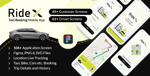 RideX Taxi Booking Sketch Mobile App - 3