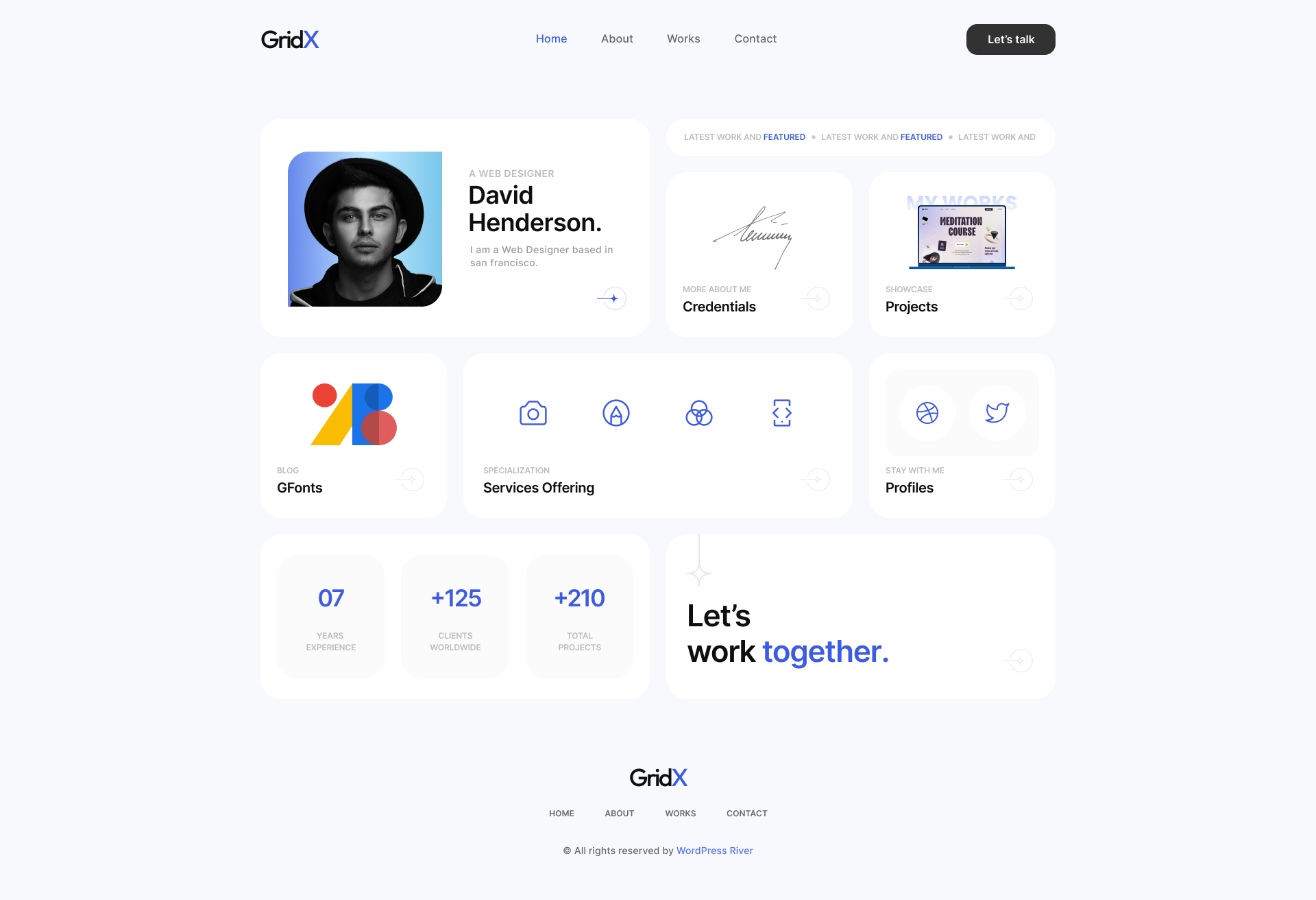 Gridx Personal Portfolio Figma Template By Wordpressriver Themeforest Gridx Personal Portfolio Figma Template By Wordpressriver Themeforest