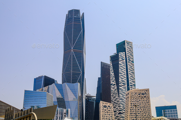 Riyadh, Saudi Arabia - King Abdullah Financial District  , KAFD business towers - Stock Photo - Images