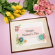 Happy Mother day message on Wood frame with flowers - PhotoDune Item for Sale