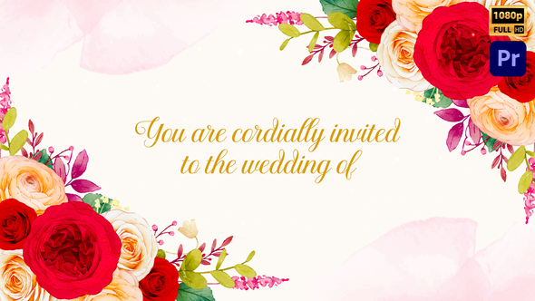 Floral Wedding Invitation Style 04_MOGRT