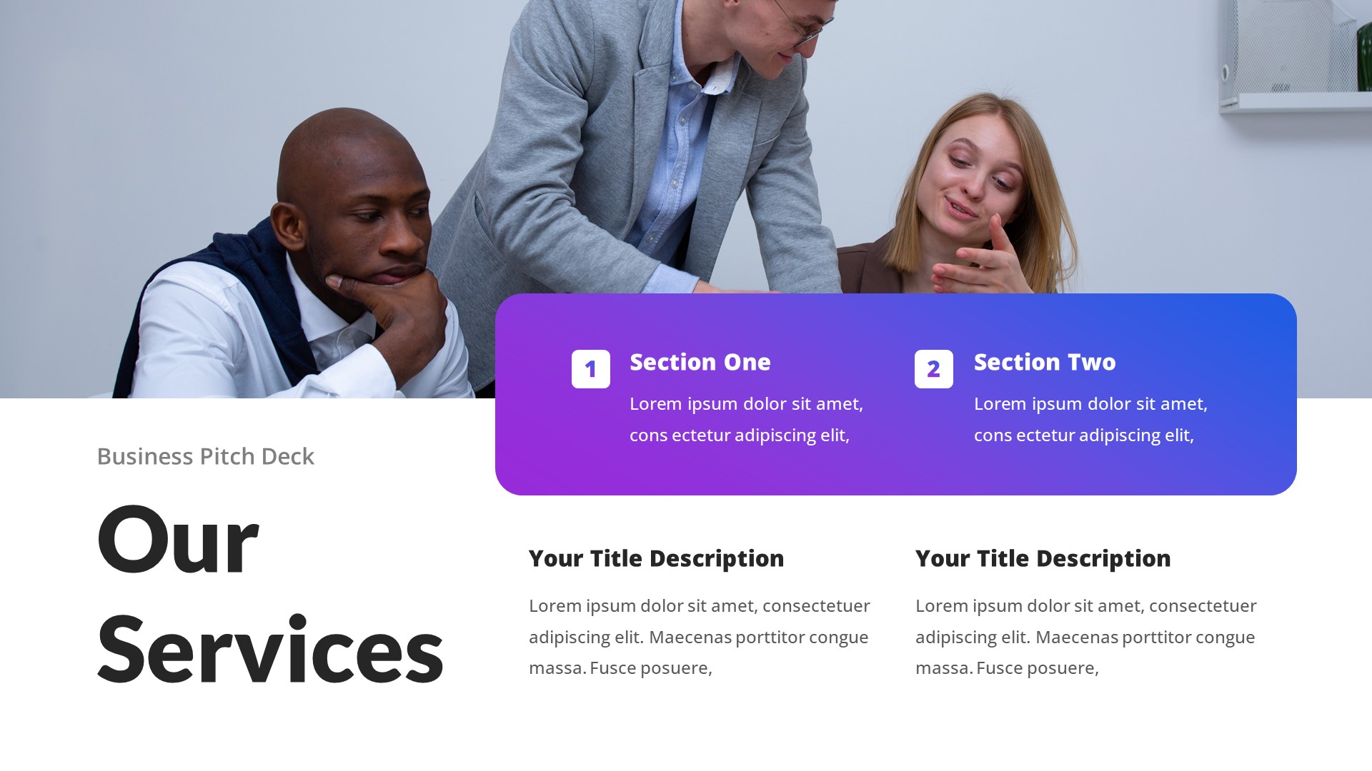 Business Pitch Deck Google Slides Template, Presentation Templates