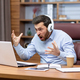 Angry businessman disappointed watching sports match at workplace, boss in shirt inside office - PhotoDune Item for Sale