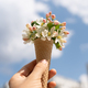 Ice cream cone filled with spring flowers - PhotoDune Item for Sale