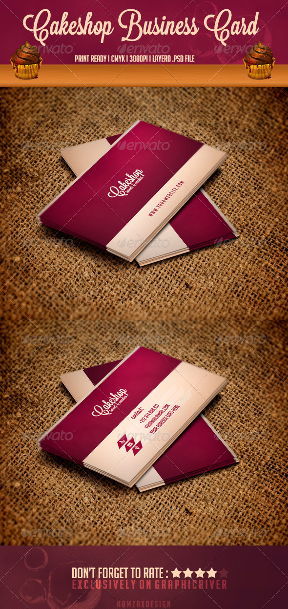 Cakeshop Elegant Business Card - Industry Specific Business Cards