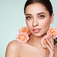 Beautiful young woman with a rose flower - PhotoDune Item for Sale
