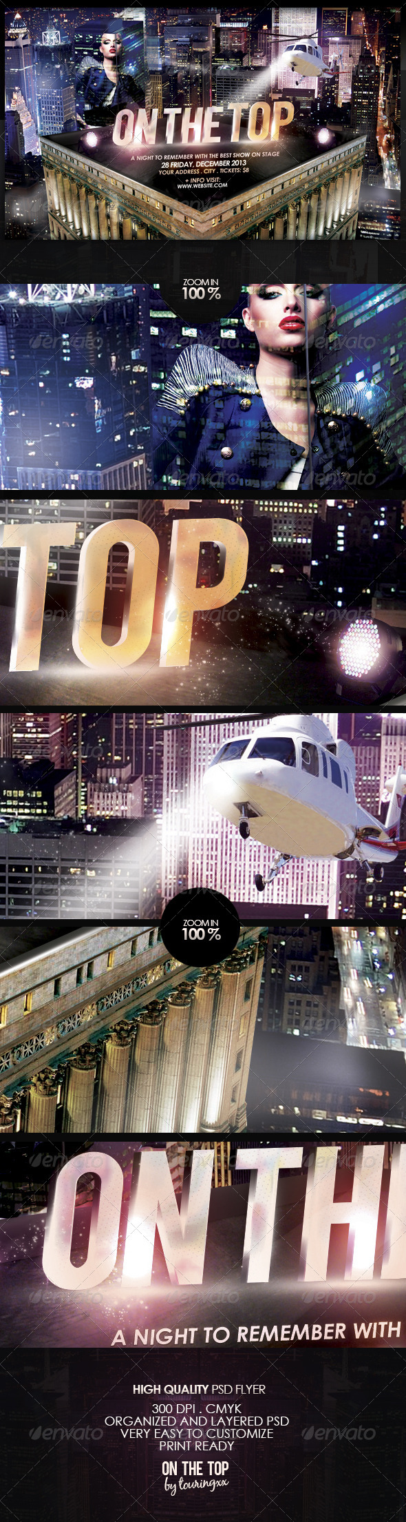 On The Top Flyer Template - Clubs & Parties Events