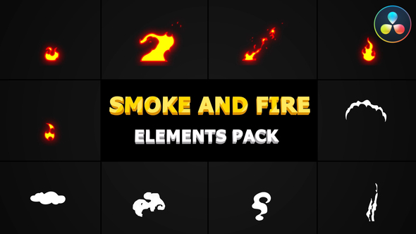 Smoke And Fire Elements Pack | DaVinci Resolve