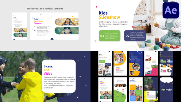 Kids Scenes Slideshow for After Effects