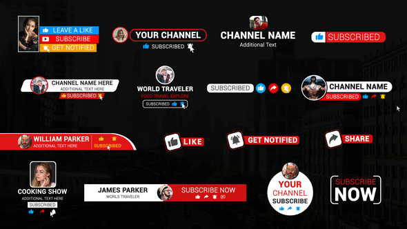 Subscribe Titles Elements template preview