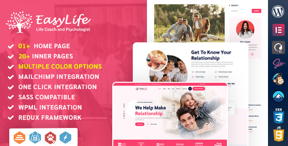 EasyLife – Life Coach Consultant WordPress Theme