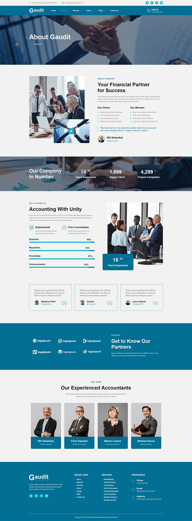 Gaudit - Accounting Firm Elementor Template Kit by Rometheme | ThemeForest