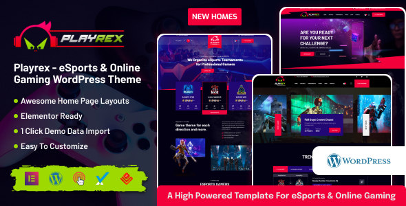 Playrex – eSports and Gaming WordPress Theme