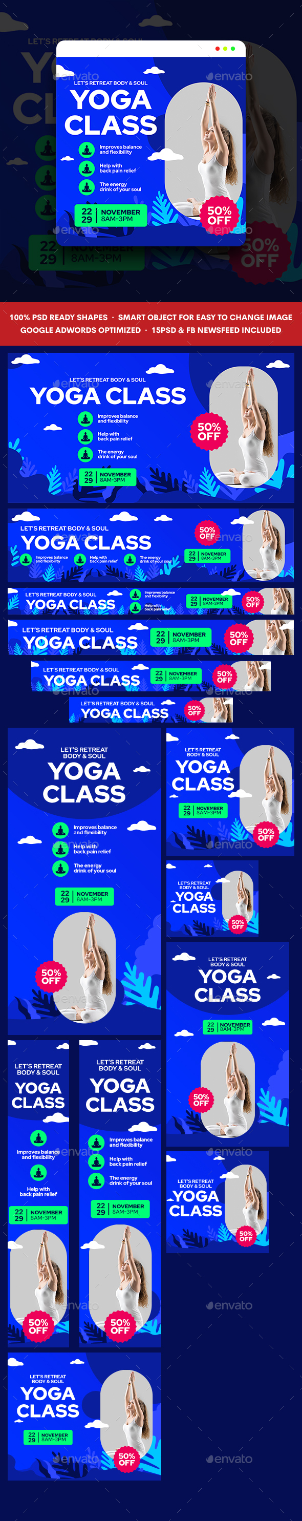 Yoga and Lifestyle Banner Ad