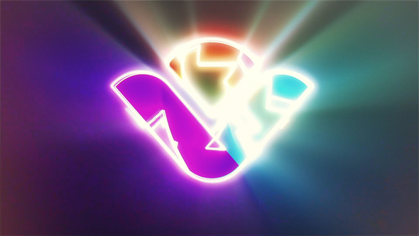 Neon Glitch Logo Animation