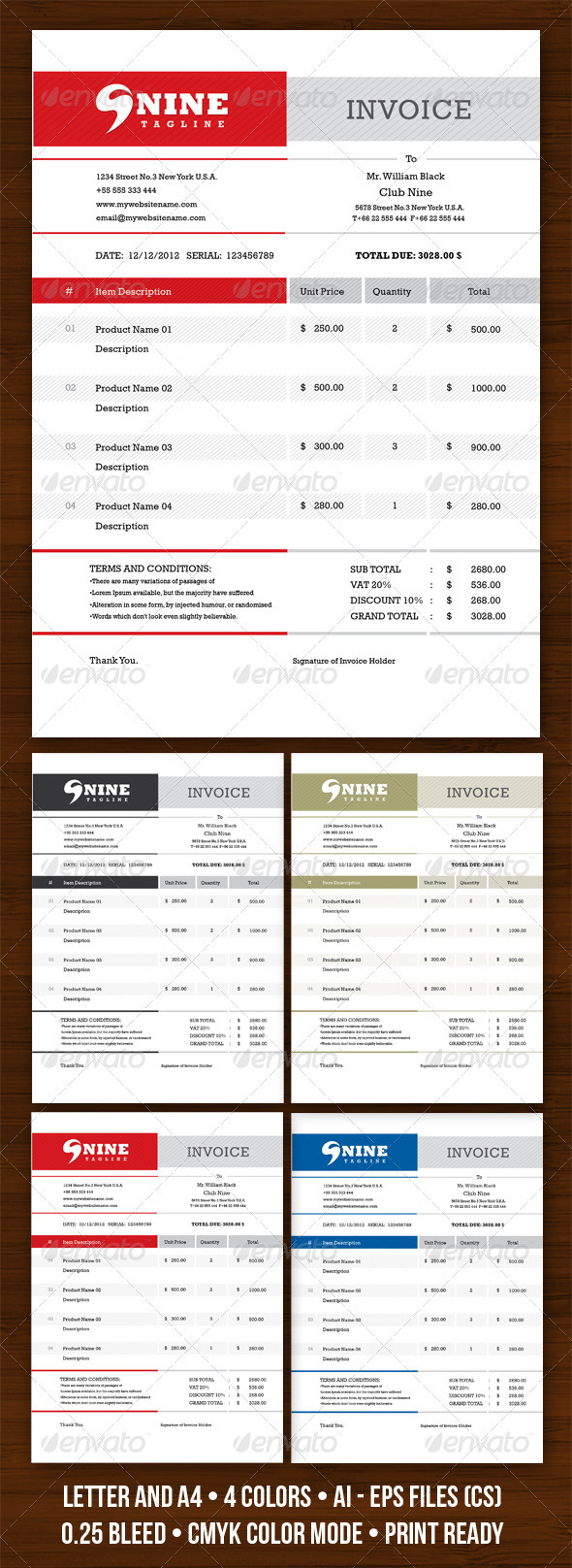 Invodern Invoice - Proposals & Invoices Stationery