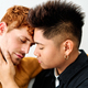 Tender scene of two gay man embracing at home - PhotoDune Item for Sale