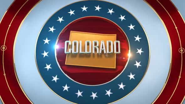 Colorado United States of America State Map with Flag 4K alt