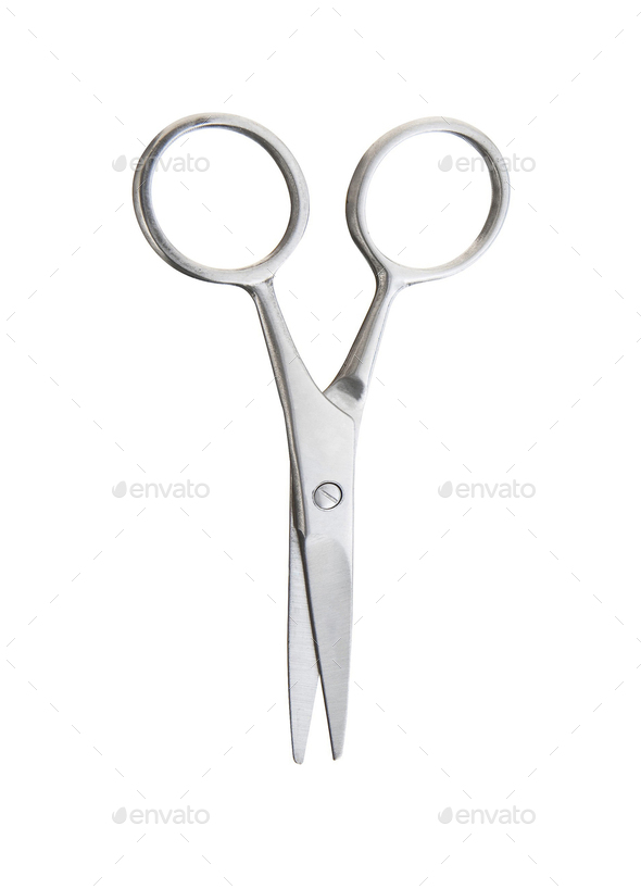 Professional Haircutting Scissors isolated on white background - Stock Photo - Images