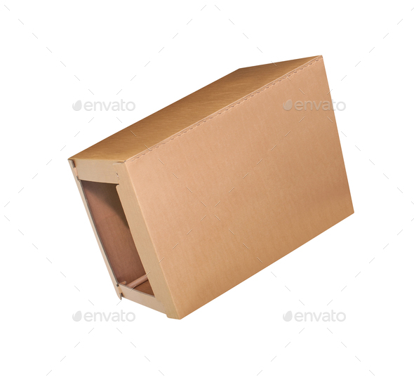 Cardboard box isolated - Stock Photo - Images