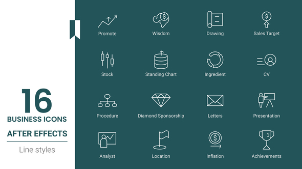 Marketing & Business Icons Line pack
